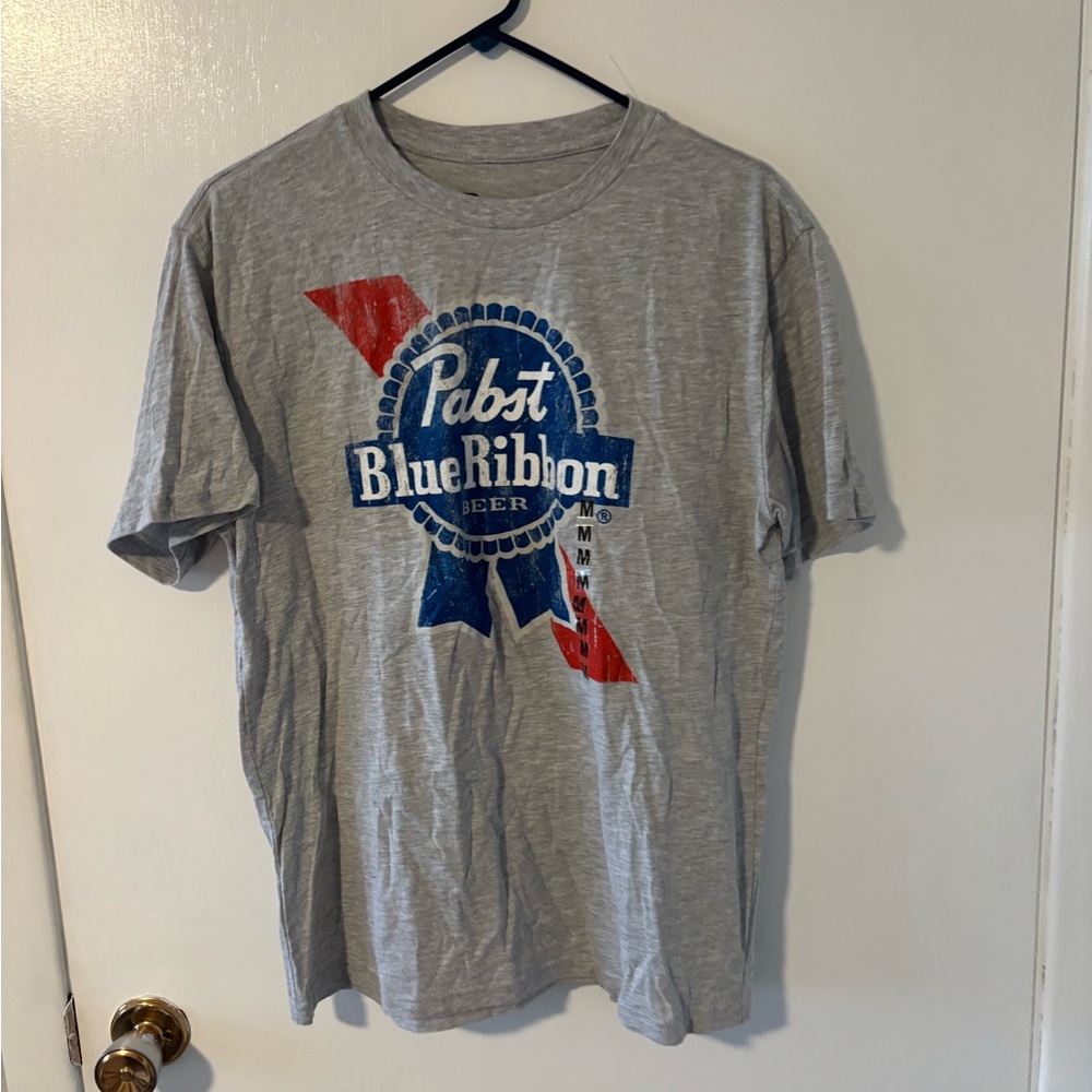 Gray Pabst Blue Ribbon Men's T-Shirt